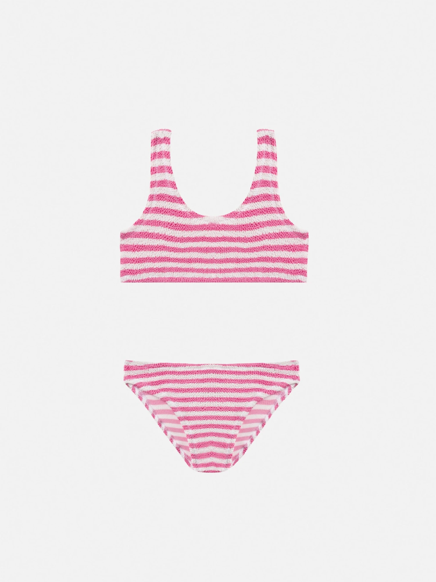 MC2 Saint Barth Pink Striped Crinkle Classic Bralette Bikini Baker 3 MC2 Saint Barth Pink Striped Crinkle Classic Bralette Bikini Baker