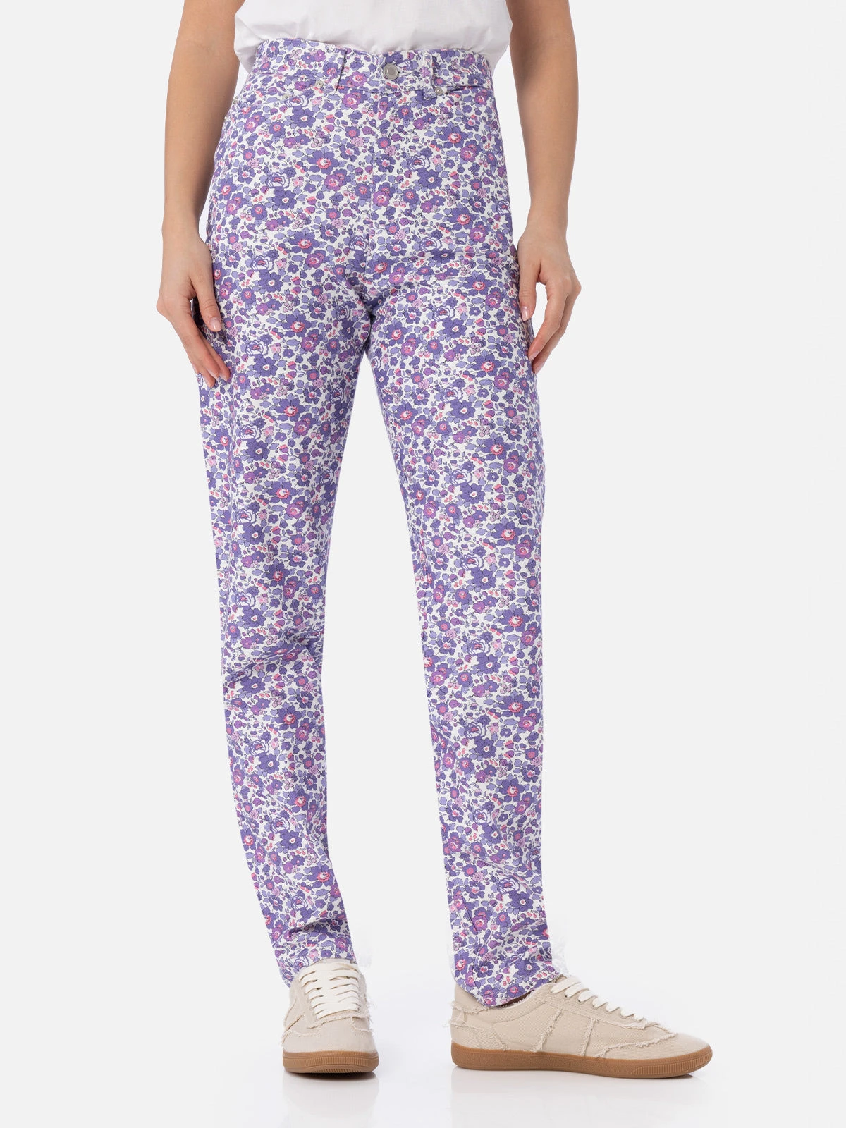MC2 Saint Barth Woman Lilac Betsy Print Denim Belleville | MADE WITH LIBERTY FABRIC 3 MC2 Saint Barth Woman Lilac Betsy Print Denim Belleville | MADE WITH LIBERTY FABRIC