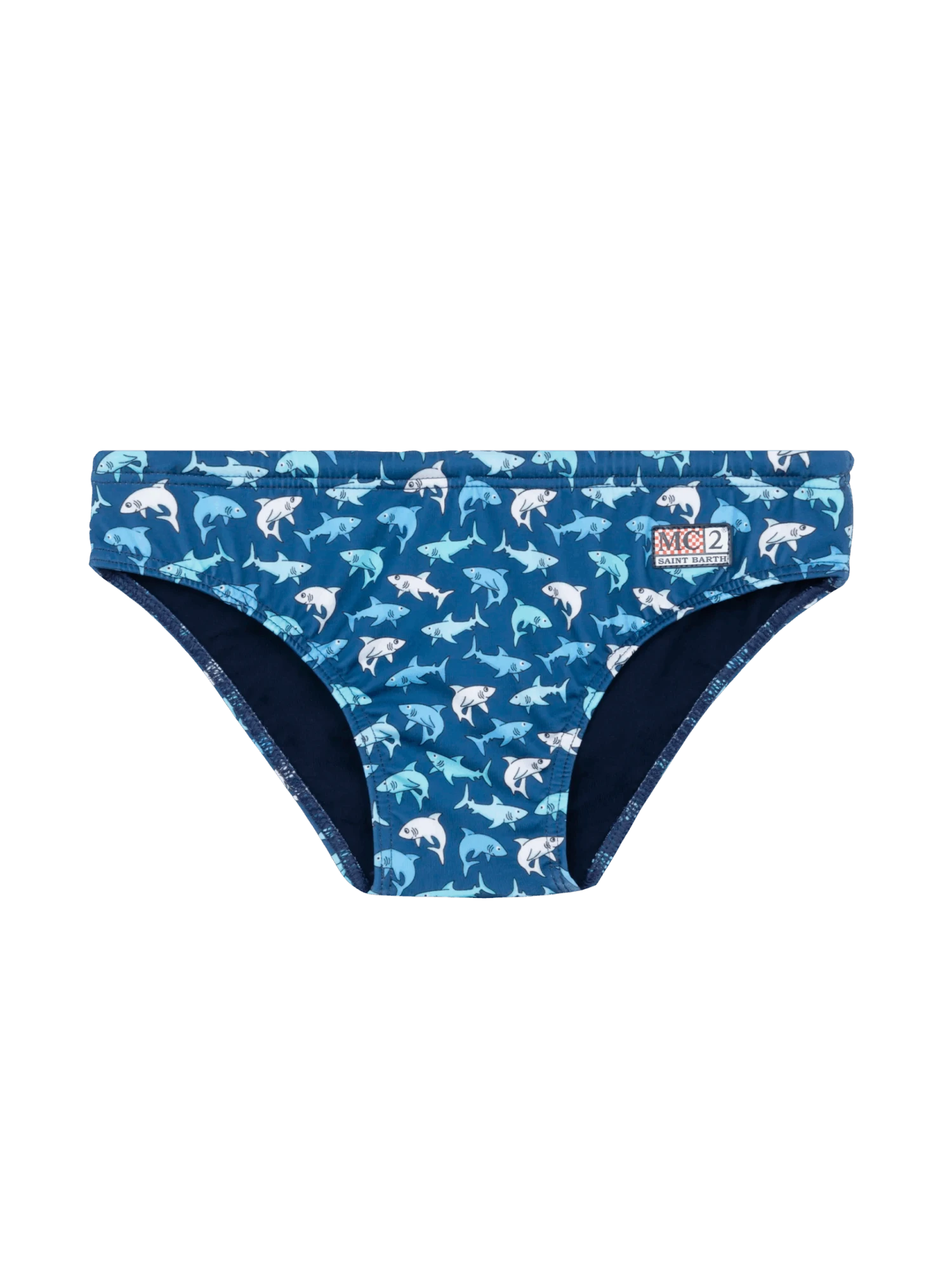 MC2 Saint Barth Boy Swim Briefs Billy With Shark Print 6 MC2 Saint Barth Boy Swim Briefs Billy With Shark Print - Image 4
