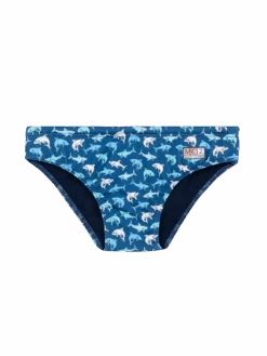 MC2 Saint Barth Boy Swim Briefs Billy With Shark Print