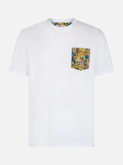 MC2 Saint Barth Man Cotton T-shirt Blanche With Simpsons Printed Pocket | THE SIMPSONS SPECIAL EDITION -MC2 Saint Barth Shop UID BLA000104616F MAN T SHIRT WHITE 1