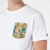 MC2 Saint Barth Man Cotton T-shirt Blanche With Simpsons Printed Pocket | THE SIMPSONS SPECIAL EDITION