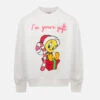 MC2 Saint Barth Girl Crewneck Sweatshirt Briony With Tweety Print | WARNER BROS SPECIAL EDITION -MC2 Saint Barth Shop UID BRN000200218E GIRL SWEATSHIRT WHITE FUNNY TITTIWB 01