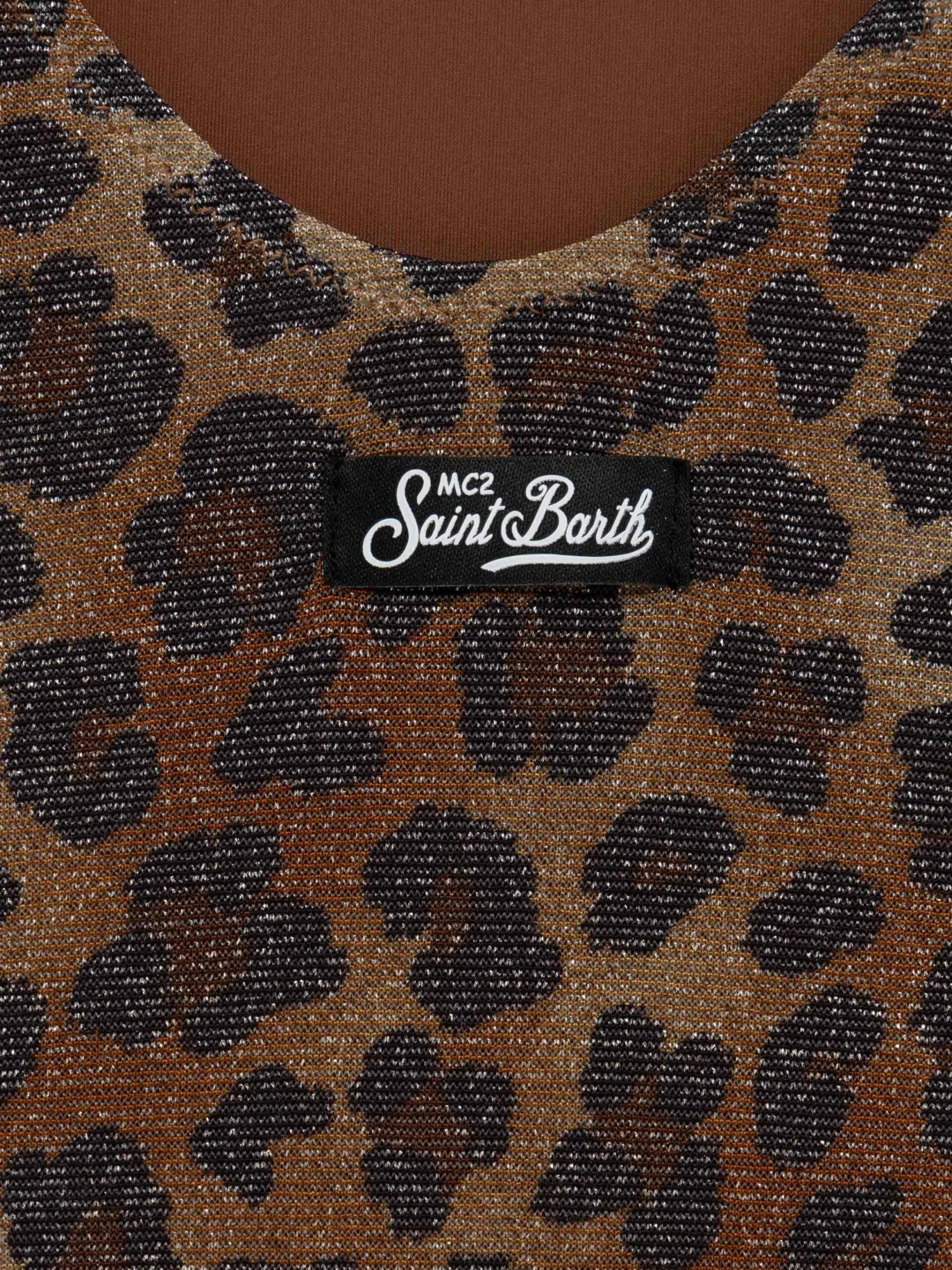 MC2 Saint Barth Cecille Jr One-piece Lurex Swimsuit With Animalier Print 5 MC2 Saint Barth Cecille Jr One-piece Lurex Swimsuit With Animalier Print - Image 3