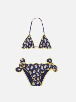 MC2 Saint Barth Girl Triangle Bikini With Estathé Print | Estathé® Special Edition