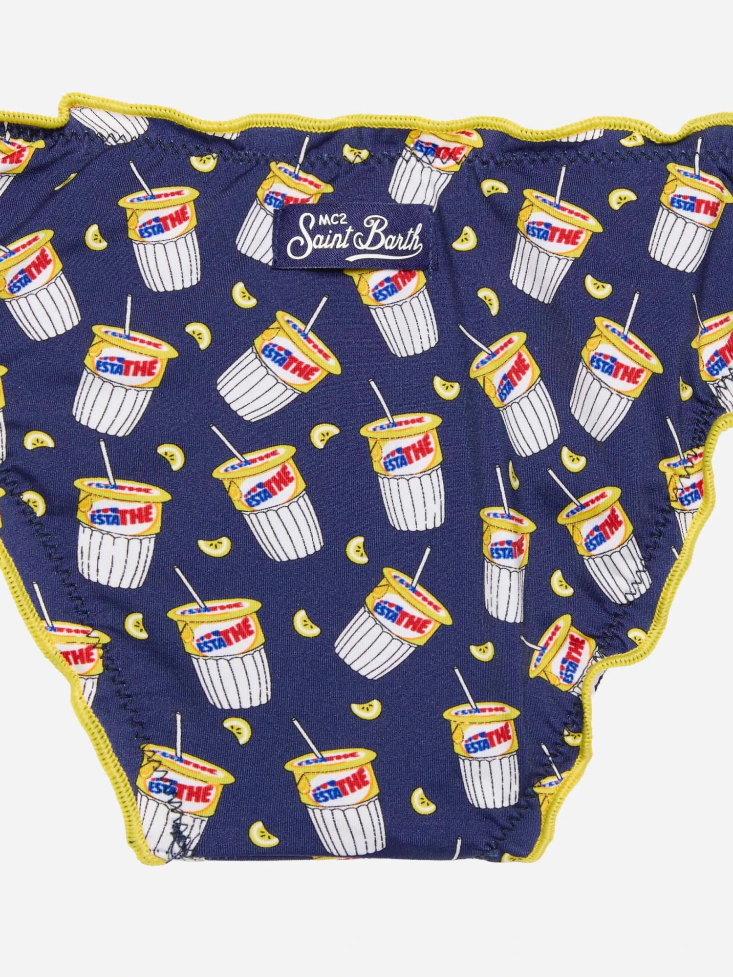MC2 Saint Barth Girl Triangle Bikini With Estathé Print | Estathé® Special Edition 5 MC2 Saint Barth Girl Triangle Bikini With Estathé Print | Estathé® Special Edition - Image 3