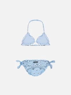 MC2 Saint Barth Cris Classic Triangle Bikini With Bandanna Print -MC2 Saint Barth Shop UID CRIS00101608H GIRL BIKINI SKY BANDANA 20250214183500 02