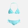 MC2 Saint Barth Girl Water Green Classic Triangle Bikini Cris With Sangallo Embroidery