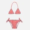 Triangle Bikini Cris With Gingham Print 2 Triangle Bikini Cris With Gingham Print -MC2 Saint Barth Shop UID CRIS001V4161 GIRL BIKINI RED MC2 MC2 20250711083505 1
