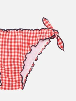 Triangle Bikini Cris With Gingham Print -MC2 Saint Barth Shop UID CRIS001V4161 GIRL BIKINI RED MC2 MC2 20250711083505 3