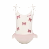 MC2 Saint Barth Dancer One-piece Swimsuit With Tulle Ruffle And Glittered Bows -MC2 Saint Barth Shop UID DANC000101175H GIRL ONEPIECE WHITE PLAINCOLOR 20250407083500 01