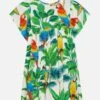 MC2 Saint Barth Short Sleeves Dress Diana With Tropical Print -MC2 Saint Barth Shop UID DIA0001MACA01 GIRL DRESS WHITE MC2 MC2 1