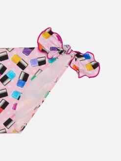Girl Swim Briefs With Nailpolish Print -MC2 Saint Barth Shop UID DOL0001WAR21 GIRL BOTTOM PINK 0 0 3