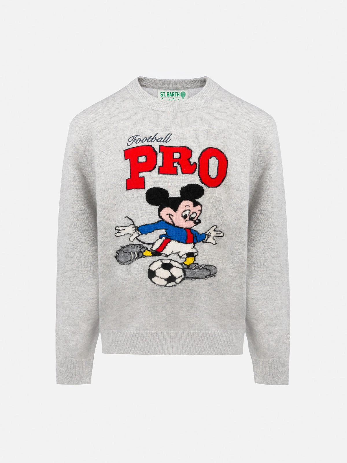 MC2 Saint Barth Boy Grey Crewneck Sweater Douglas With Mickey Mouse Print | DISNEY SPECIAL EDITION 3 MC2 Saint Barth Boy Grey Crewneck Sweater Douglas With Mickey Mouse Print | DISNEY SPECIAL EDITION