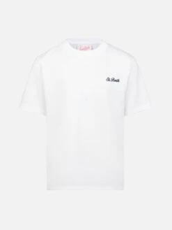 MC2 Saint Barth White Cotton Jersey T-shirt Dover With St. Barth Embroidery