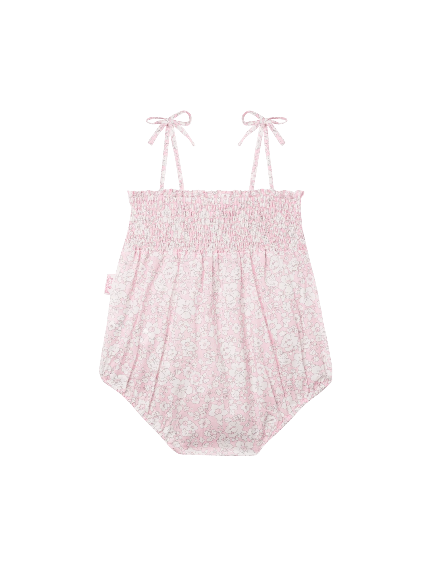 MC2 Saint Barth Dudu Newborn Cotton Romper Suit With Flower Print 4 MC2 Saint Barth Dudu Newborn Cotton Romper Suit With Flower Print - Image 2