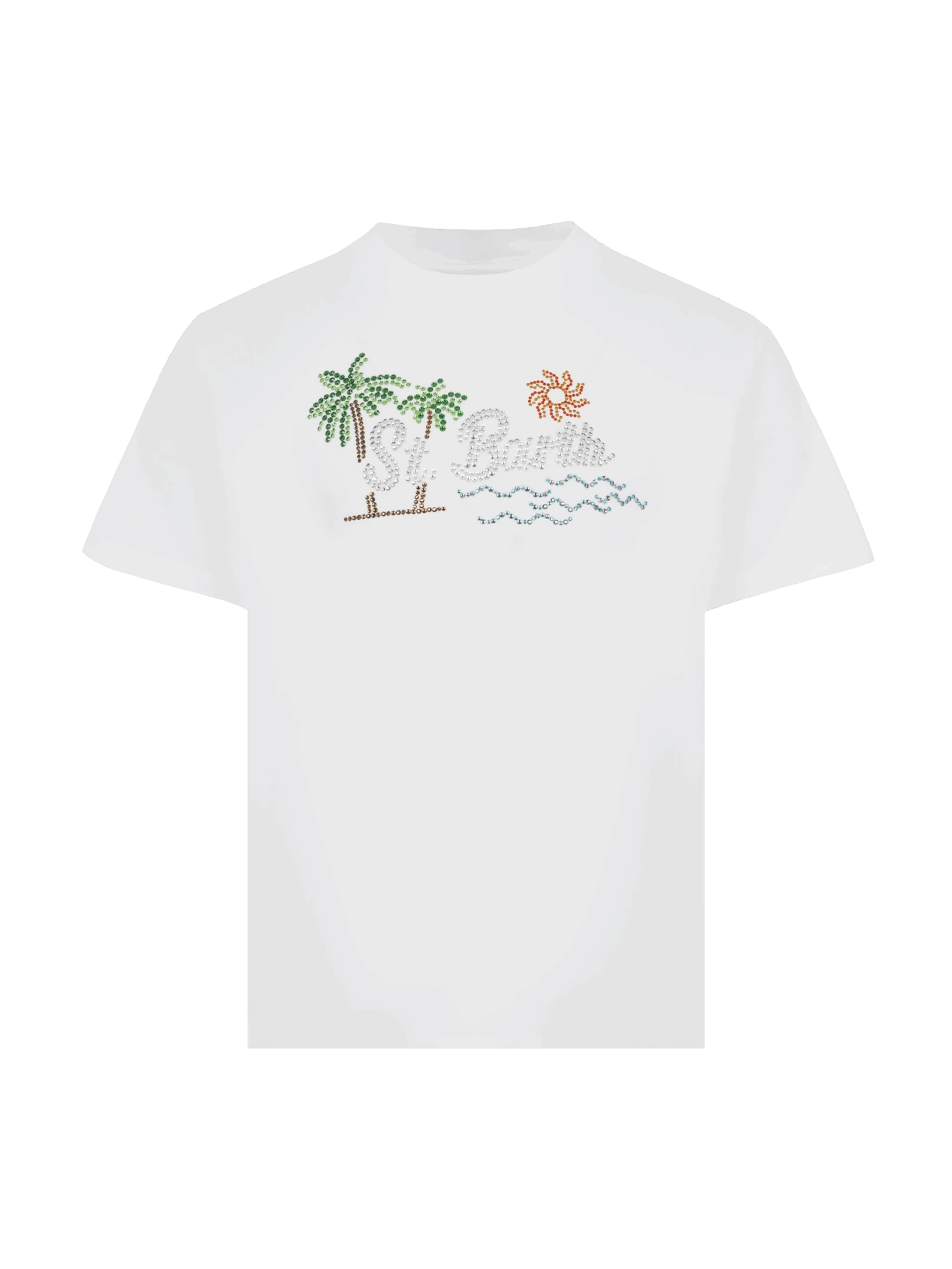 MC2 Saint Barth Elly Cotton Jersey Crewneck T-shirt With Saint Barth Sunset Rhinestone Desgin 3 MC2 Saint Barth Elly Cotton Jersey Crewneck T-shirt With Saint Barth Sunset Rhinestone Desgin