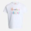 MC2 Saint Barth Girl Cotton Jersey Crewneck T-shirt Elly With Questa è Ibiza Embroidery -MC2 Saint Barth Shop UID ELLY00102168F GIRL T SHIRT WHITE 1