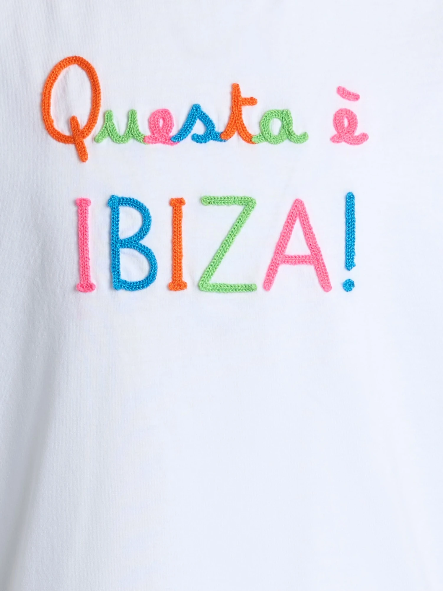 MC2 Saint Barth Girl Cotton Jersey Crewneck T-shirt Elly With Questa è Ibiza Embroidery 4 MC2 Saint Barth Girl Cotton Jersey Crewneck T-shirt Elly With Questa è Ibiza Embroidery - Image 2