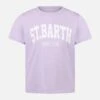 MC2 Saint Barth Girl Cotton Jersey Crewneck T-shirt Elly With St. Barth Print -MC2 Saint Barth Shop UID ELLY00102236F GIRL T SHIRT PINK 1