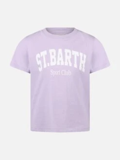 MC2 Saint Barth Girl Cotton Jersey Crewneck T-shirt Elly With St. Barth Print