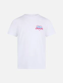 MC2 Saint Barth Girl Cotton Jersey Crewneck T-shirt Elly With Miss Stufo Embroidery