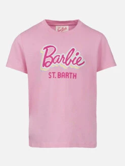 MC2 Saint Barth Girl Cotton Jersey Crewneck T-shirt Elly With Barbie Print | BARBIE SPECIAL EDITION
