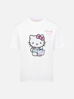 MC2 Saint Barth Elly Cotton Jersey Crewneck T-shirt With Hello Kitty Print | HELLO KITTY SPECIAL EDITION