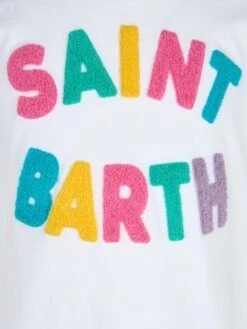 MC2 Saint Barth Girl Cotton Jersey Crewneck T-shirt Elly With Saint Barth Terry Patch -MC2 Saint Barth Shop UID ELLY00300312F KIDS T SHIRT WHITE 20240727163500 3