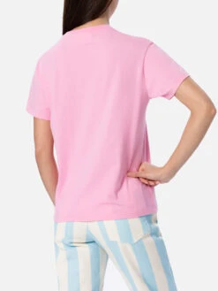 MC2 Saint Barth Woman Cotton Jersey Crewneck T-shirt Emilie With Barbie St. Barth Print | BARBIE SPECIAL EDITION -MC2 Saint Barth Shop UID EMI000105556F WOMAN T SHIRT PINK BARBIE 03