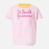 MC2 Saint Barth Cotton T-shirt Emma With Striped Print And St. Barth Princess Embroidery -MC2 Saint Barth Shop UID EMM0001SBPG21 GIRL T SHIRT PINK MC2 MC2 20250806163500 1