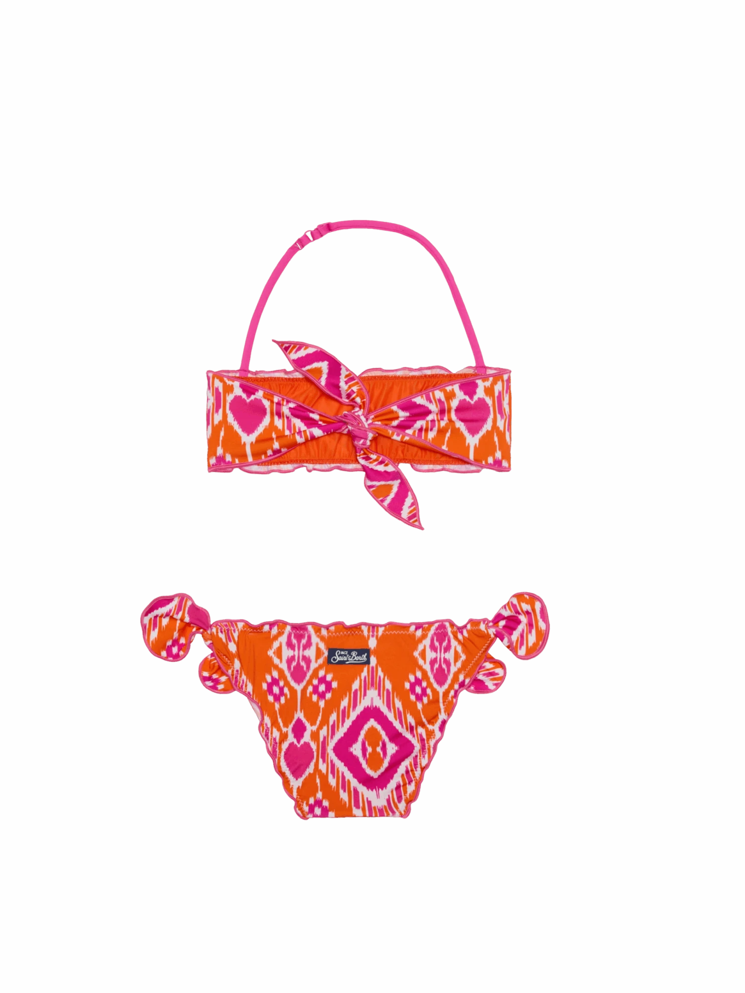 MC2 Saint Barth Girl Bandeau Bikini With Geometrical Print 4 MC2 Saint Barth Girl Bandeau Bikini With Geometrical Print - Image 2