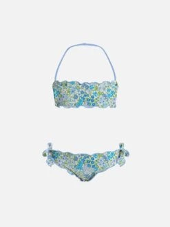 MC2 Saint Barth Girl Joanna Luise Print Bandeau Classic Bikini Emy | MADE WITH LIBERTY FABRIC