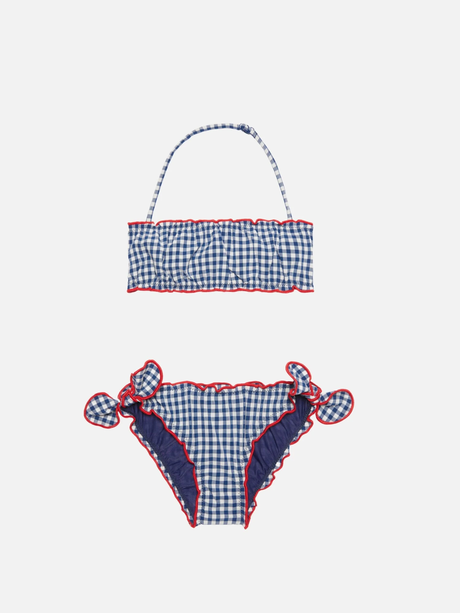 MC2 Saint Barth Girl Bandeau Bikini With Gingham Print 3 MC2 Saint Barth Girl Bandeau Bikini With Gingham Print