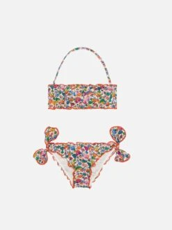 MC2 Saint Barth Girl Bandeau Bikini With Liberty Print | Made With Liberty Fabric