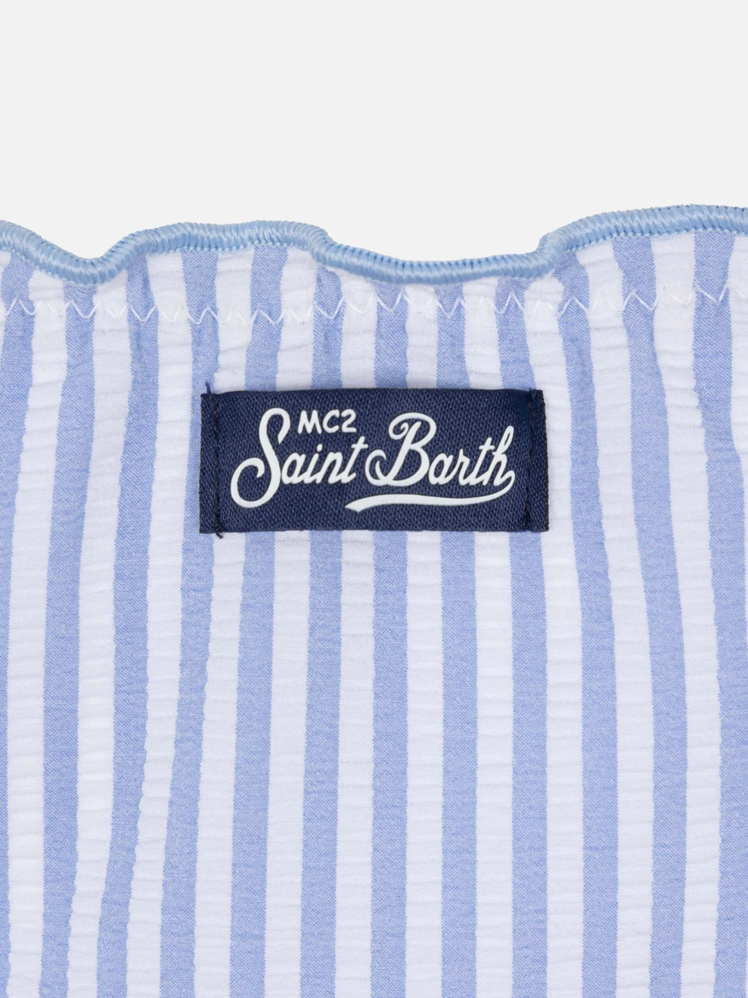 MC2 Saint Barth Emy Classic Bandeau Seersucker Bikini With Striped Print 5 MC2 Saint Barth Emy Classic Bandeau Seersucker Bikini With Striped Print - Image 3