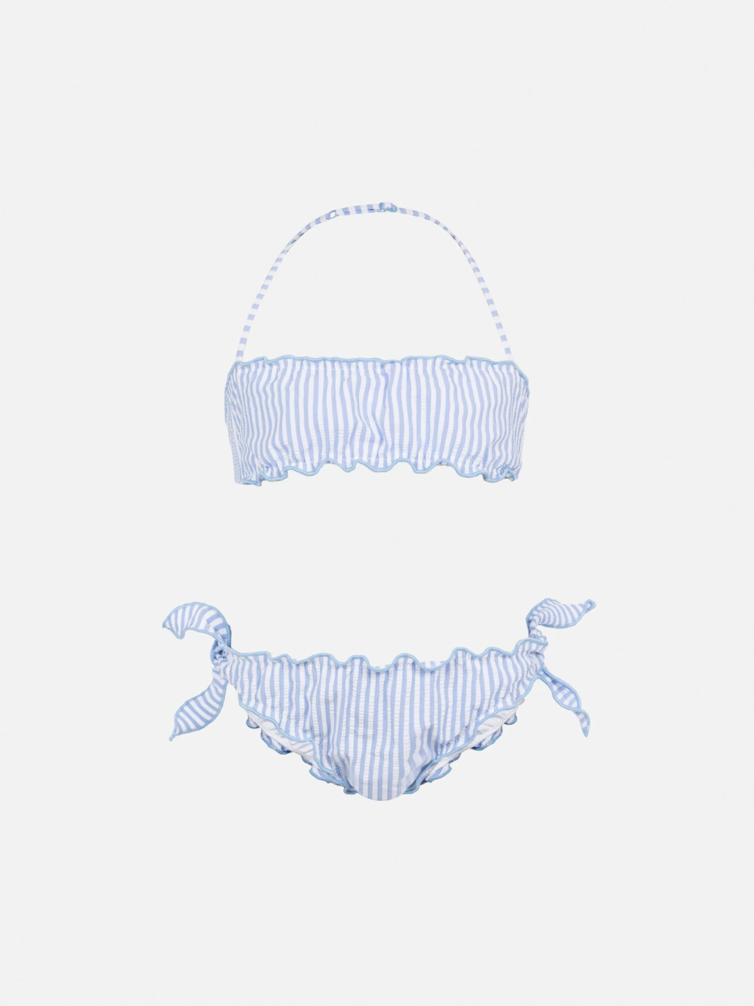 MC2 Saint Barth Emy Classic Bandeau Seersucker Bikini With Striped Print 3 MC2 Saint Barth Emy Classic Bandeau Seersucker Bikini With Striped Print