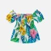 MC2 Saint Barth Cotton Dress Fancy With Tropical Print -MC2 Saint Barth Shop UID FANC001PABQ01 GIRL SHIRT MULTICOLOR MC2 MC2 01