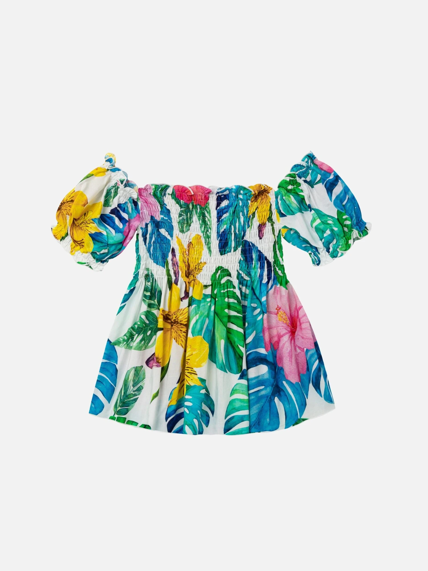 MC2 Saint Barth Cotton Dress Fancy With Tropical Print 4 MC2 Saint Barth Cotton Dress Fancy With Tropical Print - Image 2