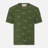 MC2 Saint Barth Boy Military Terry T-shirt Gary With Shark Embossed Pattern -MC2 Saint Barth Shop UID GAR000100070F BOY T SHIRT GREEN 1