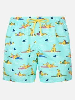 MC2 Saint Barth Man Mid-length Gustavia Swim-shorts With Homer Simpson Print | THE SIMPSONS SPECIAL EDITION