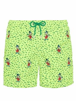 MC2 Saint Barth Mid-length Striped Gustavia Swim-shorts With Scrooge Embroidery | DISNEY® SPECIAL EDITION