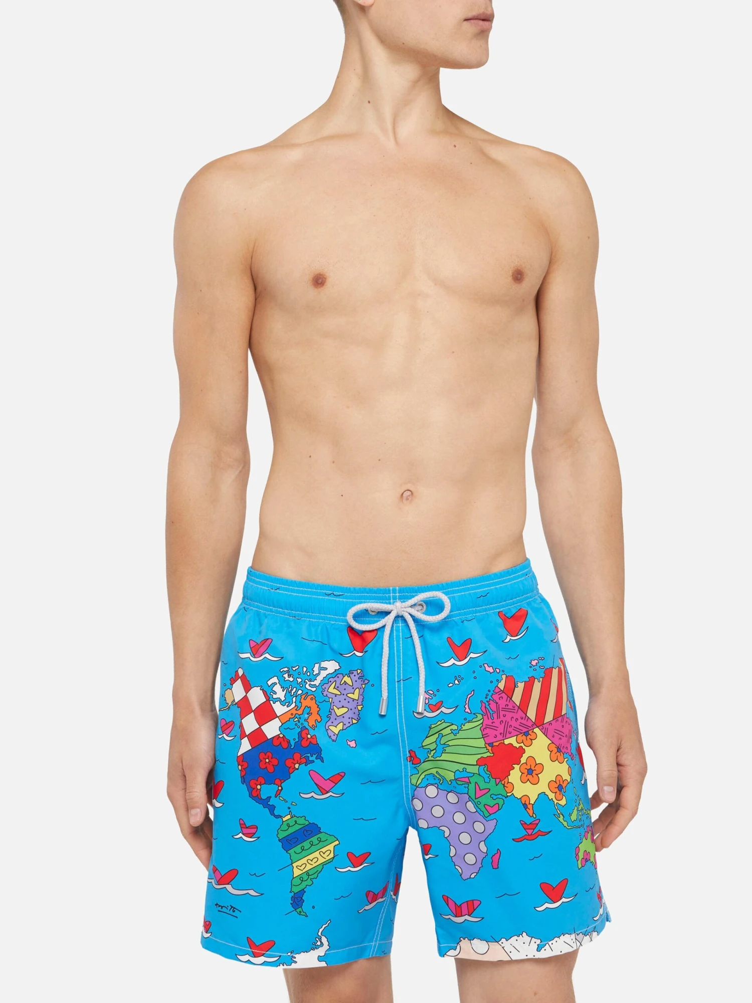 MC2 Saint Barth Mid-length Gustavia Swim-shorts With Britto World Placed Print| BRITTO SPECIAL EDITION 5 MC2 Saint Barth Mid-length Gustavia Swim-shorts With Britto World Placed Print| BRITTO SPECIAL EDITION - Image 3