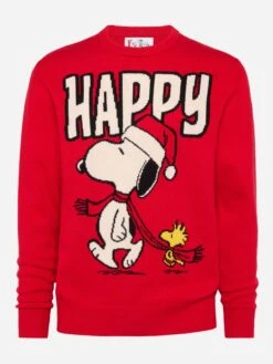 MC2 Saint Barth Sweater Heron With Snoopy Jacquard | SNOOPY PEANUTS® SPECIAL EDITION -MC2 Saint Barth Shop UID HER000109786E MAN KNITWEAR RED XMAS PEANUTS 20250107183502 4