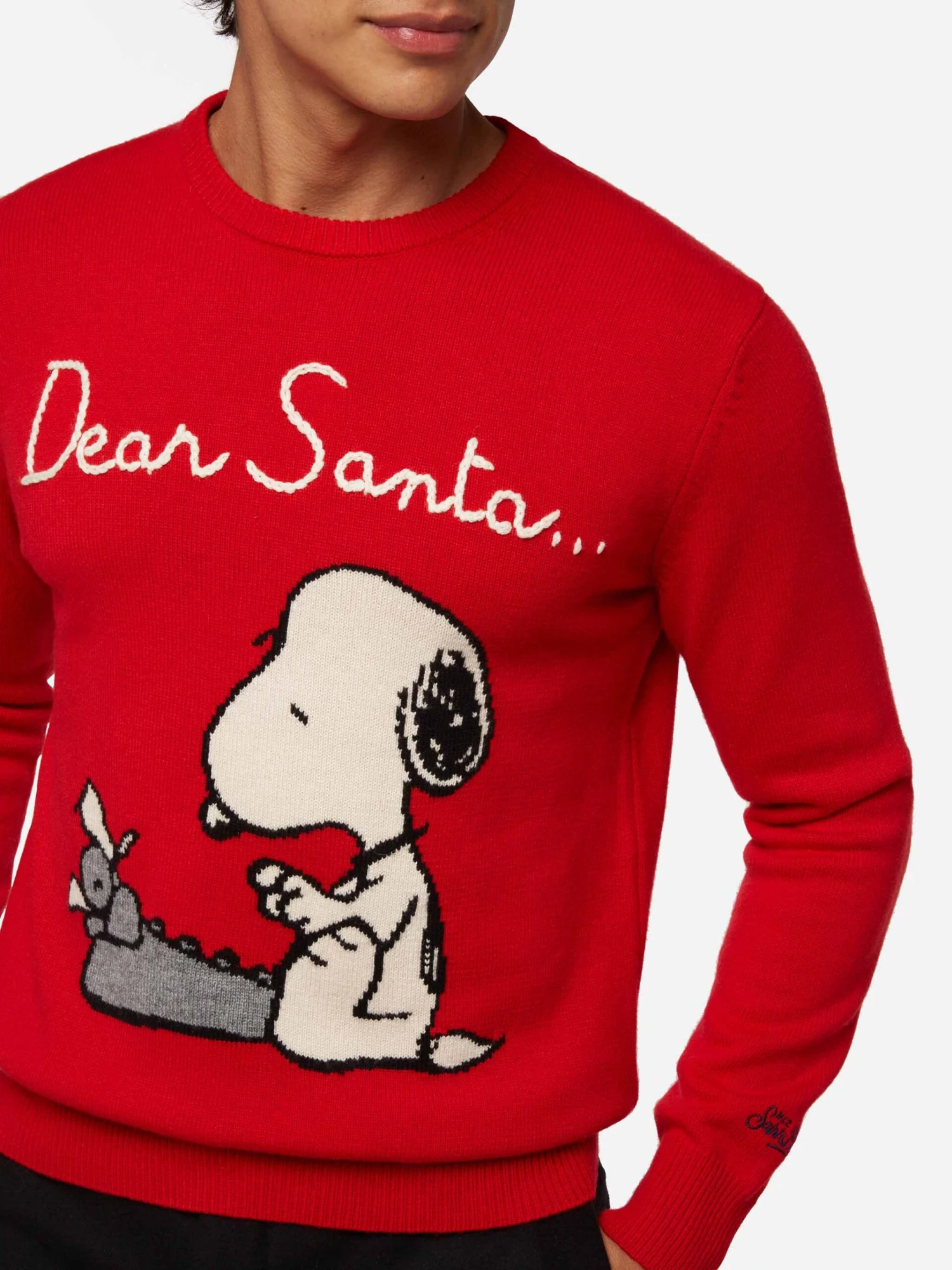 MC2 Saint Barth Red Sweater Heron With Snoopy Jacquard And Embroidery | SNOOPY PEANUTS® SPECIAL EDITION 4 MC2 Saint Barth Red Sweater Heron With Snoopy Jacquard And Embroidery | SNOOPY PEANUTS® SPECIAL EDITION - Image 2