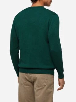 MC2 Saint Barth Green Sweater Heron With Snoopy Jacquard | SNOOPY PEANUTS® SPECIAL EDITION -MC2 Saint Barth Shop UID HER000110750E MAN KNITWEAR GREEN XMAS PEANUTS 20250107183502 3
