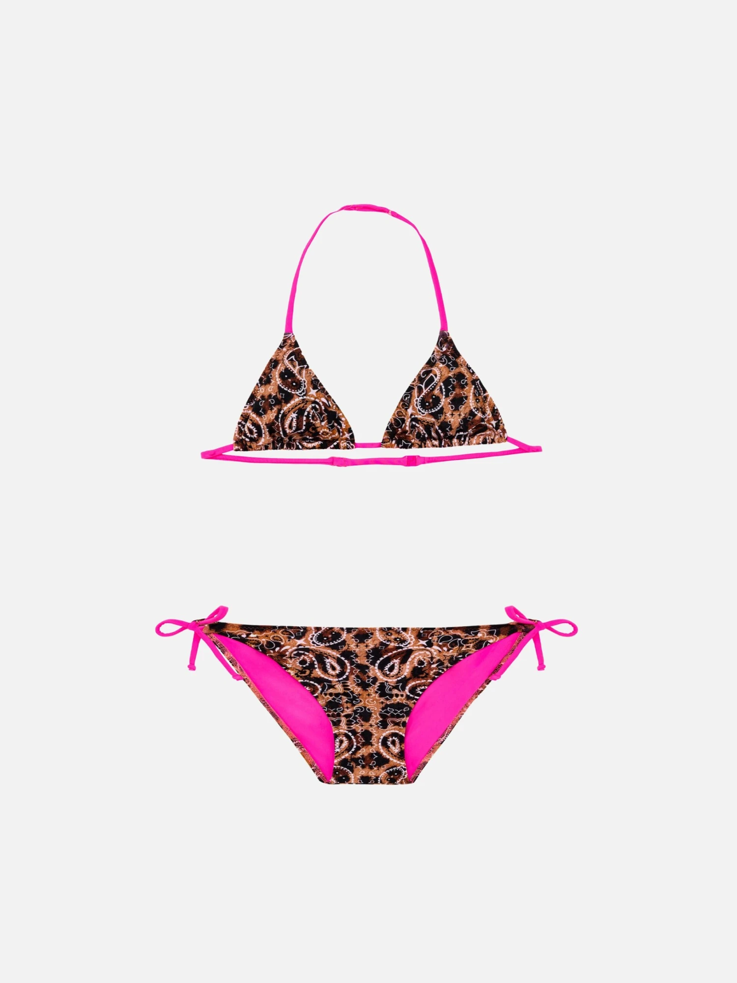 MC2 Saint Barth Girl Triangle Bikini With Leo Bandanna Print 3 MC2 Saint Barth Girl Triangle Bikini With Leo Bandanna Print