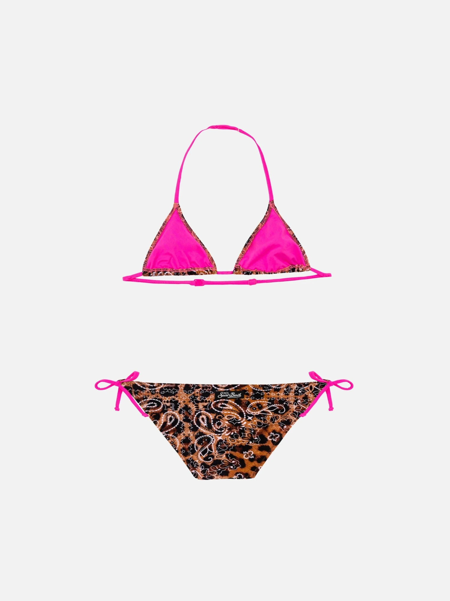 MC2 Saint Barth Girl Triangle Bikini With Leo Bandanna Print 4 MC2 Saint Barth Girl Triangle Bikini With Leo Bandanna Print - Image 2