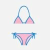 MC2 Saint Barth Girl Pink Triangle Bikini With Piping -MC2 Saint Barth Shop UID HOL000200042B GIRL BIKINI PINK 0 0 1