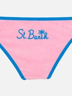 MC2 Saint Barth Girl Pink Triangle Bikini With Piping -MC2 Saint Barth Shop UID HOL000200042B GIRL BIKINI PINK 0 0 3